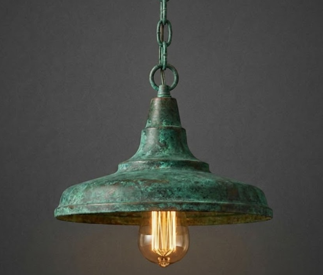The Green Acres Copper Down Light Lantern & Kitchen Island Pendant Light