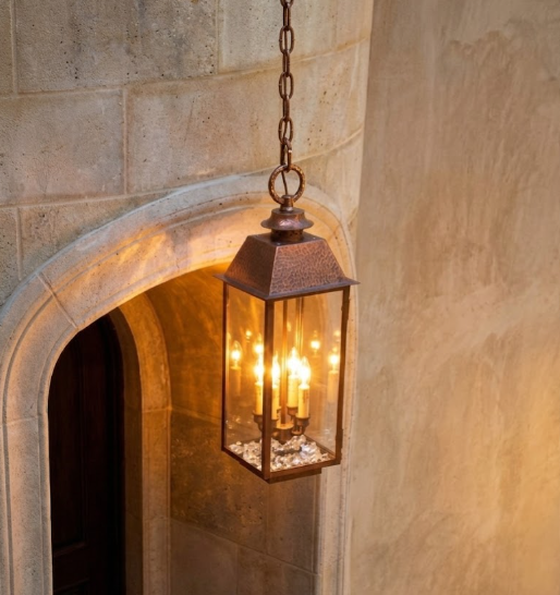 St. James Sweetwater Copper Lantern & Pendant Light With Top Curl