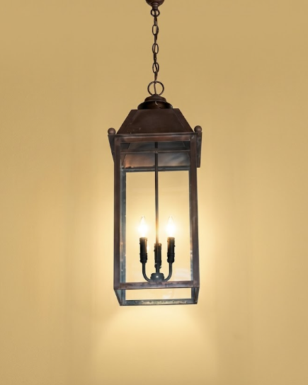 St. James Sweetwater Copper Lantern & Pendant Light With Top Curl