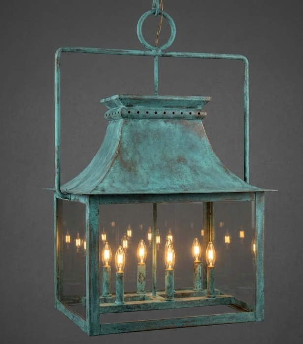 The Melville Copper Chandelier Kitchen Island Pendant Light