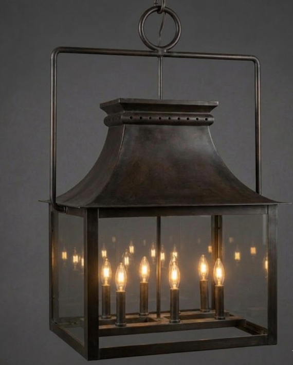 The Melville Copper Chandelier Kitchen Island Pendant Light