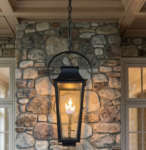 St. James Wood Dale Copper Lantern & Pendant Light With Top Curl