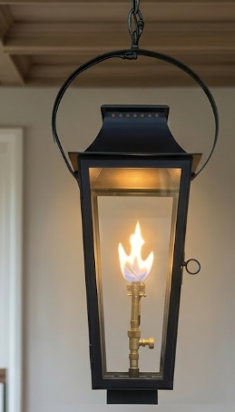 St. James Wood Dale Copper Lantern & Pendant Light With Top Curl