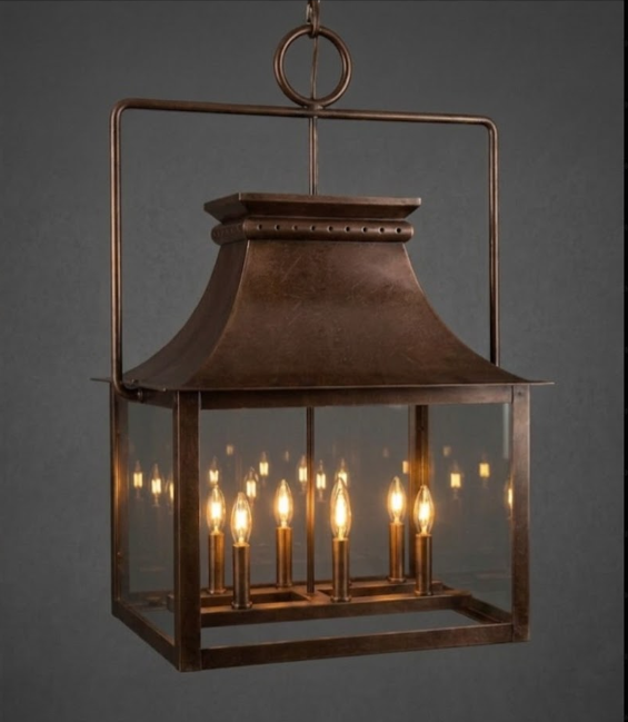 The Melville Copper Chandelier Kitchen Island Pendant Light
