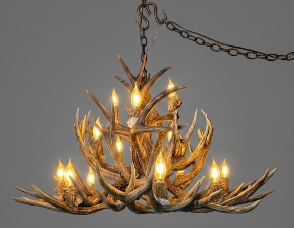 The Open Range Mule Deer Antler Chandelier