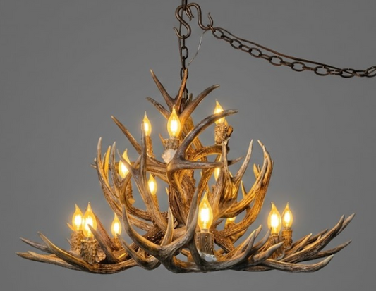 The Open Range Mule Deer Antler Chandelier