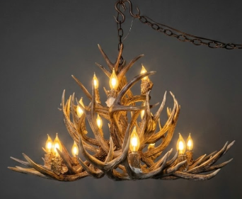 The Open Range Mule Deer Antler Chandelier