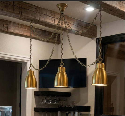 St. James Copper Down Shade Kitchen Island Pendant Lights