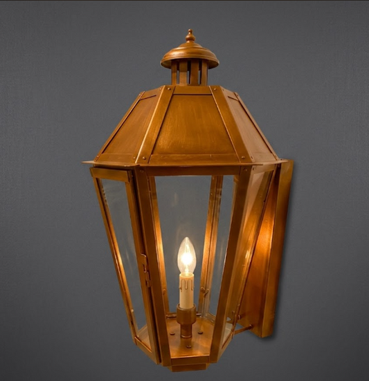 The Long Beach Copper Lantern Pendant Light