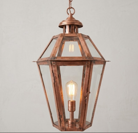 The Long Beach Copper Lantern Pendant Light