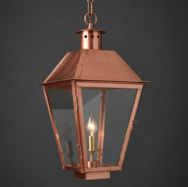 The St. Charles Copper Lantern Pendant Light