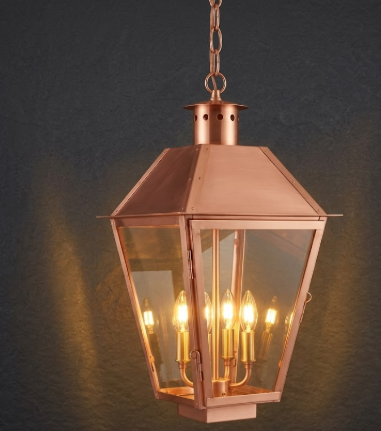 The St. Charles Copper Lantern Pendant Light