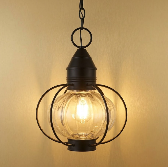 The Cape Cod Copper Lantern & Pendant Light — Onion Globe, Coastal Nautical Design, Handmade in USA