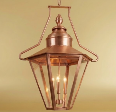 The Malaya Copper Lantern Kitchen Island Pendant Light Custom Design