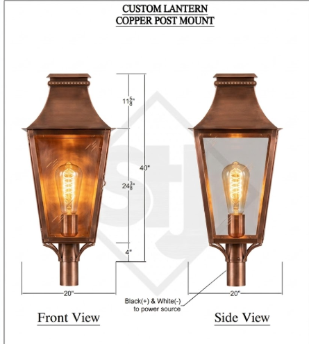 The Gallipoli Outdoor Copper Lantern Pendant Light