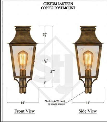 The Gallipoli Outdoor Copper Lantern Pendant Light