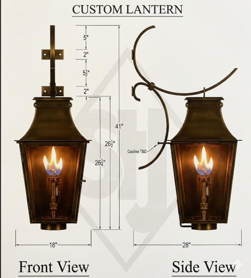 The Gallipoli Outdoor Copper Lantern Pendant Light