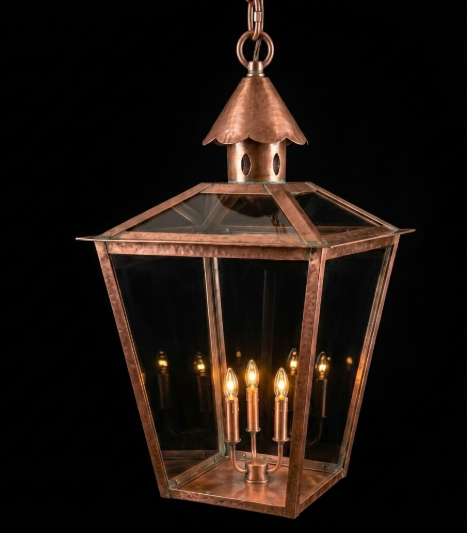 The Volturno Copper Lantern Pendant Light Custom Design