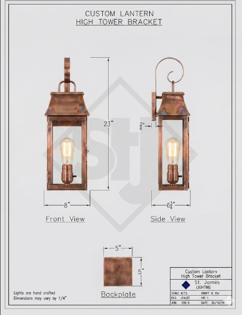 The AL BAR Copper Lantern Kitchen Island Pendant Light Custom Design