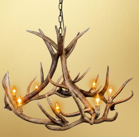 The Bozeman Elk Antler Chandelier