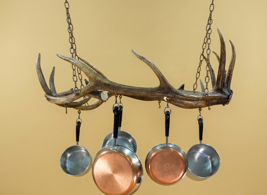 Elk & Whitetail Antler Pot Rack