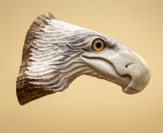 wolf antler carving