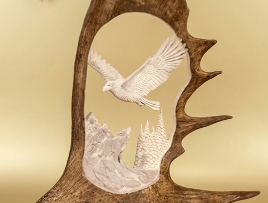 moose antler carving