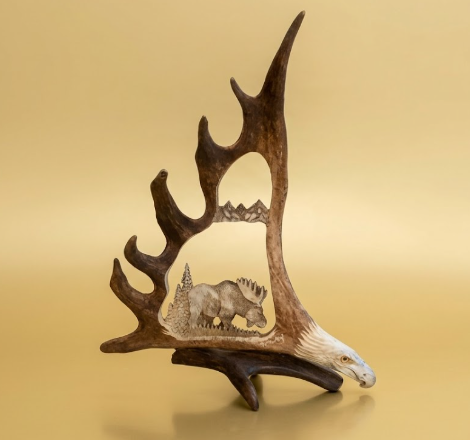 antler carving