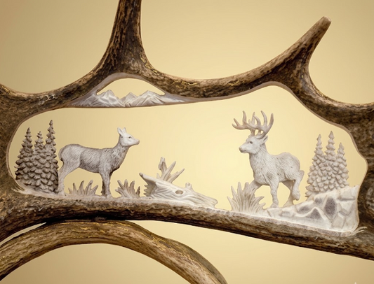 antler carving