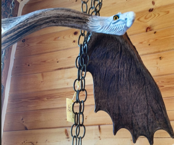 eagles head  antler carving