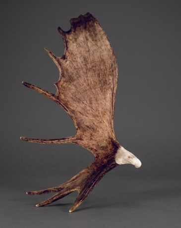 eagle moose antler carving