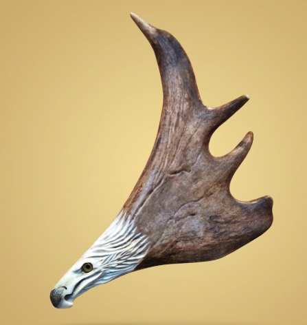 eagle moose antler carving