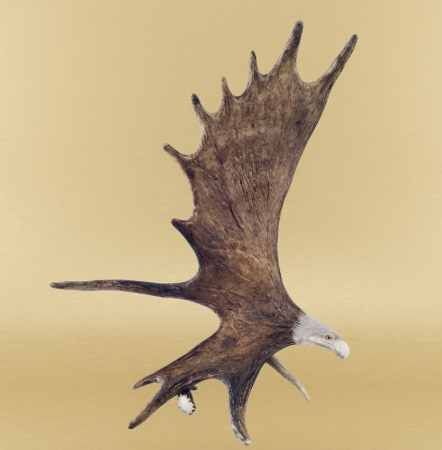 eagle moose antler carving