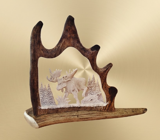 antler carving