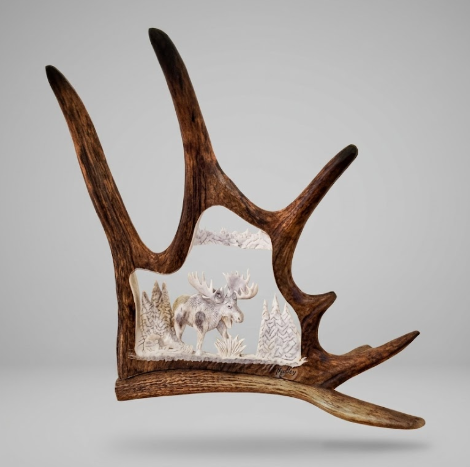 antler carving