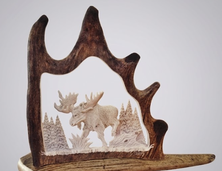 antler carving