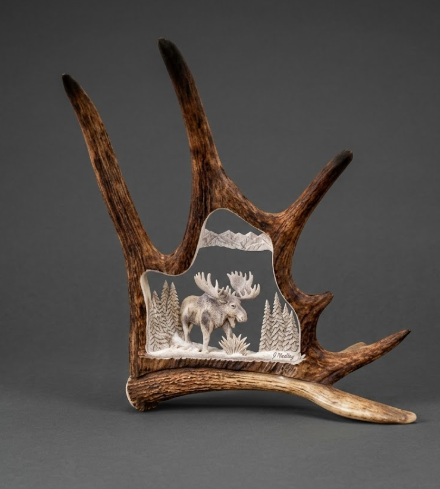 antler carving