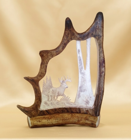 antler carving