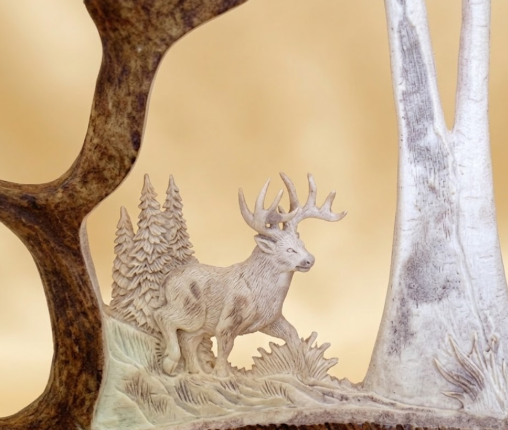 antler carving