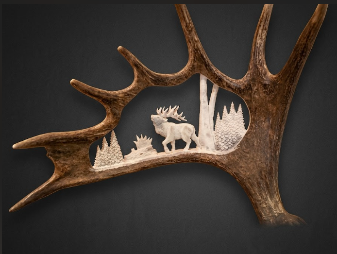moose antler carving
