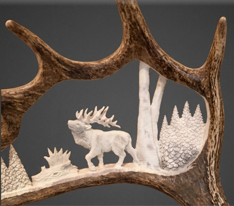 moose antler carving