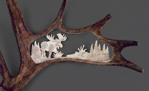 moose antler carving