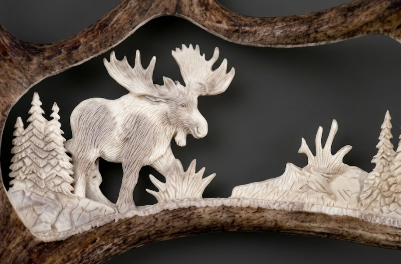 moose antler carving