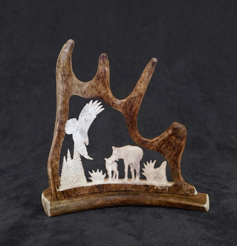 caribou antler carving