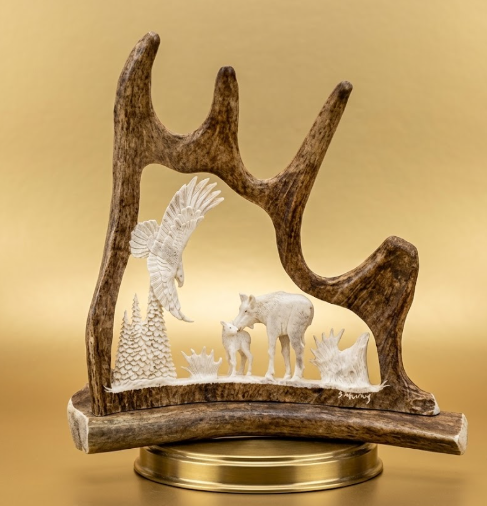 caribou antler carving