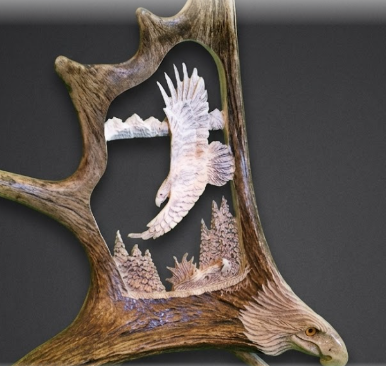 moose antler carving