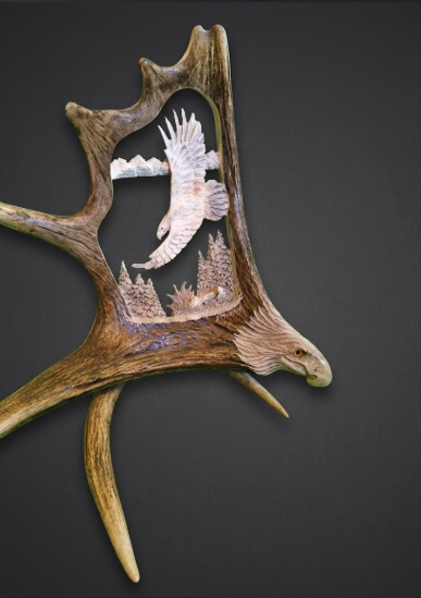 moose antler carving