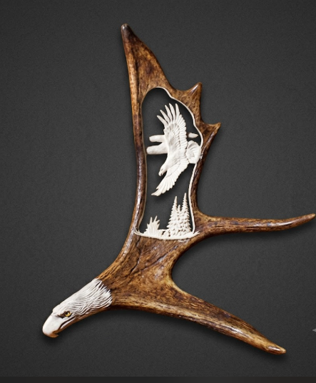 moose antler carving