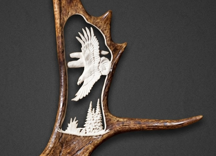 moose antler carving