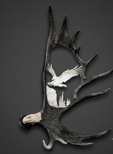 eagle antler carving